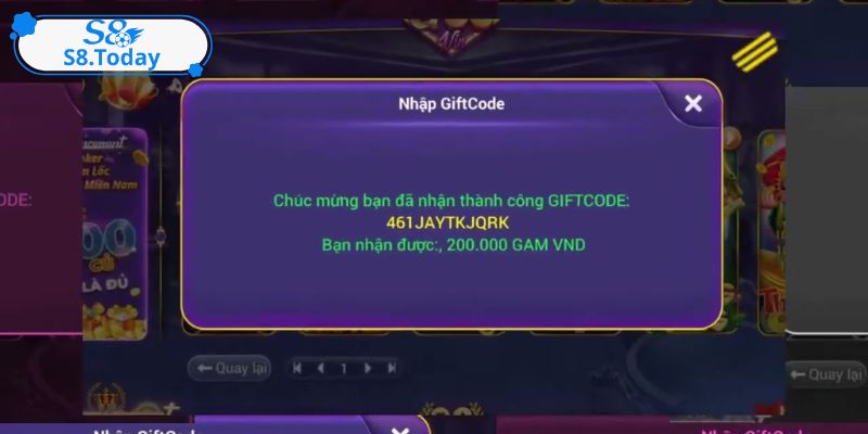 Giá trị trong khuyến mãi tặng code miễn phí S8 cực lớn